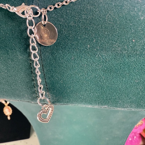 Artisan Heart Pendant w/Rubies, glass & crystal Necklace Set - Picture 5 of 11